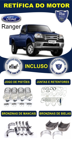 Retífica de motor Ford Ranger peças originais pacote completo Rw motores